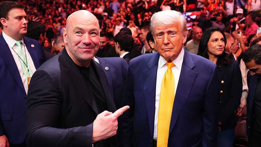 President Donald Trump attends UFC 314 in Miami