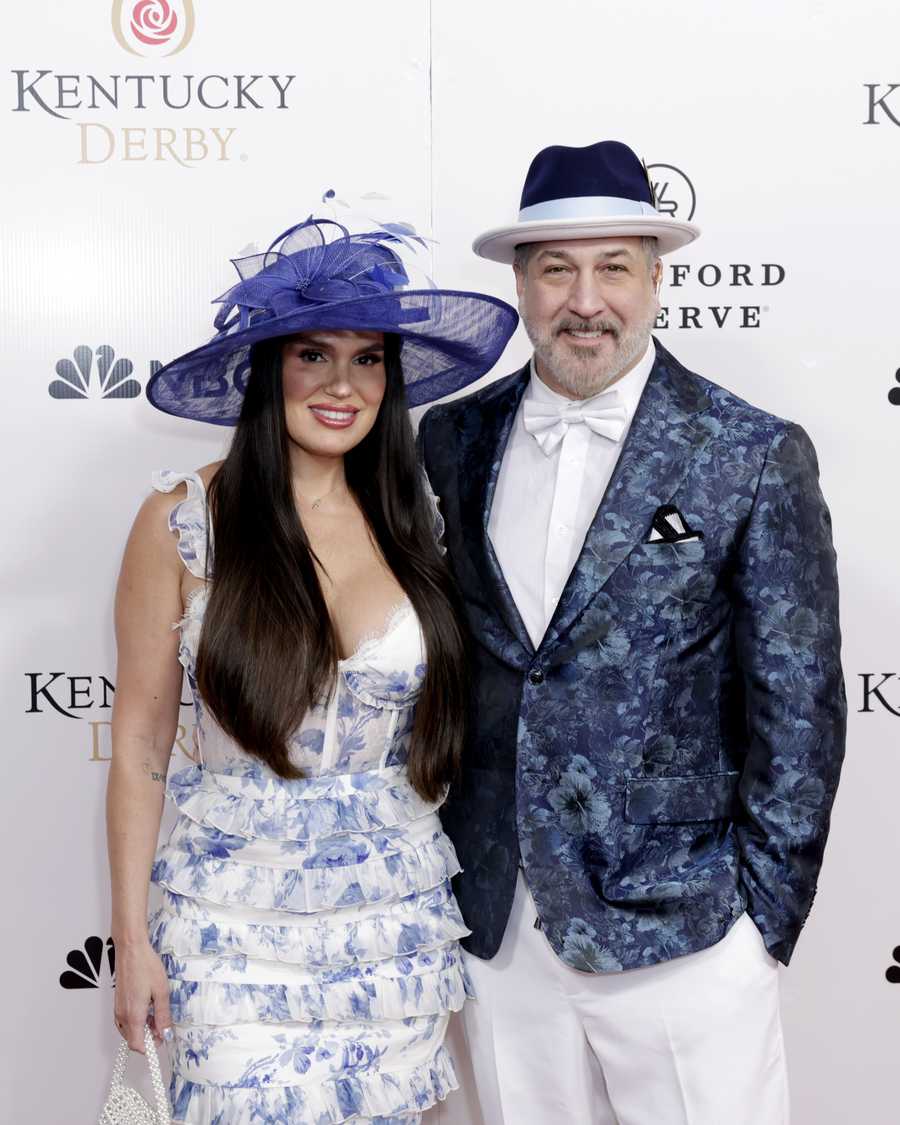 Kentucky Derby 151 LOUISVILLE, KENTUCKY - MAY 03: (L-R) Izabel Araujo and Joey Fatone attend Kentucky Derby 151 at Churchill Downs on May 03, 2025 in Louisville, Kentucky. (Photo by Jeff Schear/Getty Images for Churchill Downs)