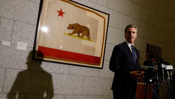 Gov. Gavin Newsom speaks after U.S. District Judge Charles Breyer granted an emergency temporary restraining to stop President Trump's deployment of the California National Guard, Thursday, June 12, 2025, at the California State Supreme Court building in San Francisco. (Photo by Santiago Mejia/San Francisco Chronicle via Getty Images)