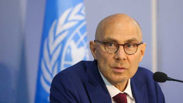 United Nations High Commissioner for Human Rights Volker Turk holds a press conference in Colombo, Sri Lanka, on June 26, 2025. (Photo by Krishan Kariyawasam/NurPhoto via Getty Images)