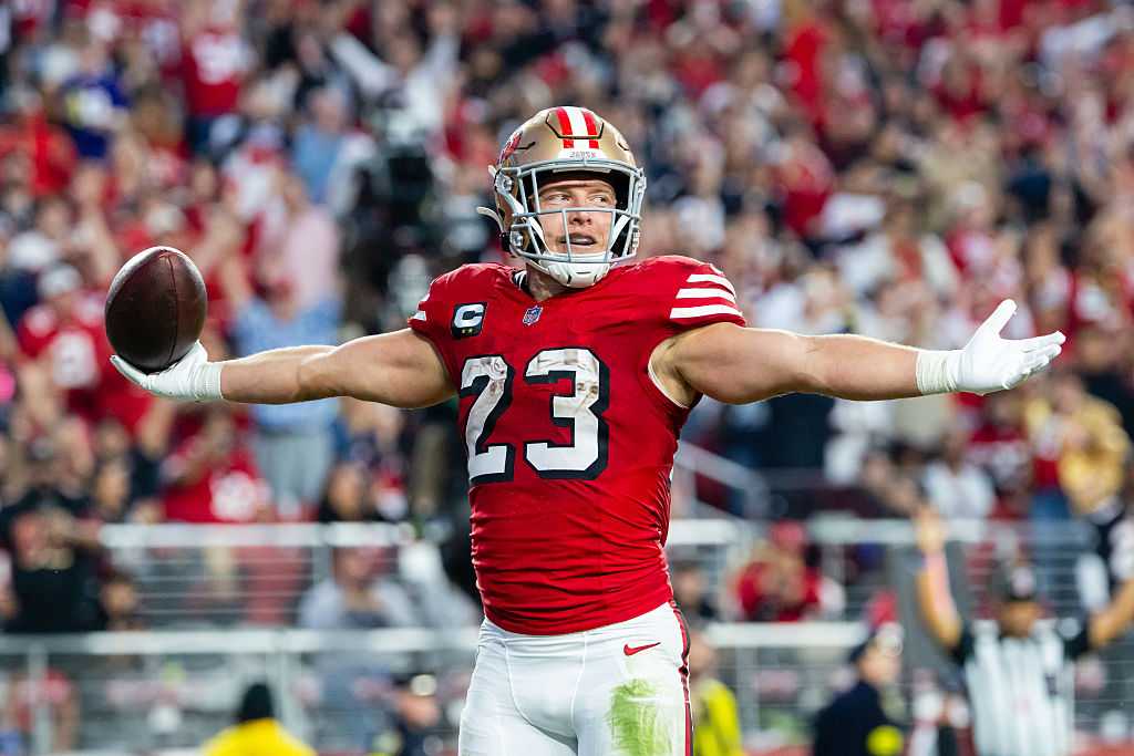 Christian McCaffrey's 200-yard game from scrimmage powers 49ers