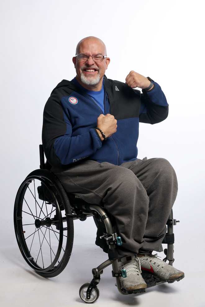 Steve Emt poses for a portrait during the Team USA Media Summit ahead of the Milano Cortina 2026 Winter Olympic Games on Oct. 28, 2025, in New York City.