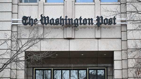 WASHINGTON, DC - JANUARY 14: The Washington Post via Getty Images building located along K Street NW is seen on Wednesday January 14, 2026 in Washington, DC. (Photo by Matt McClain/The Washington Post via Getty Images)