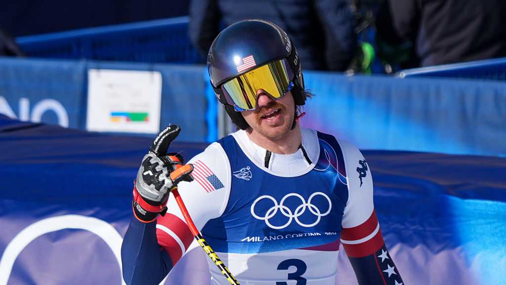 Bryce Bennett gets emotional after final Olympic downhill race