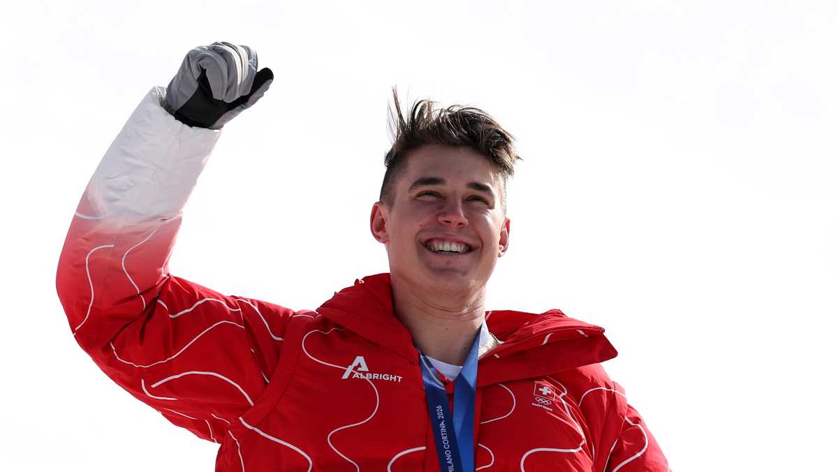 Swiss skier wins men's downhill, first gold medal of Milan Cortina Games