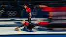 Cory Thiesse of Team United States competes alongside Korey Dropkin of Team United States in their match against Team Italy during mixed doubles round robin on day three of the Milano Cortina 2026 Winter Olympic games at Cortina Curling Olympic Stadium on February 09, 2026 in Cortina d&amp;apos;Ampezzo, Italy.  (Photo by Carmen Mandato/Getty Images)