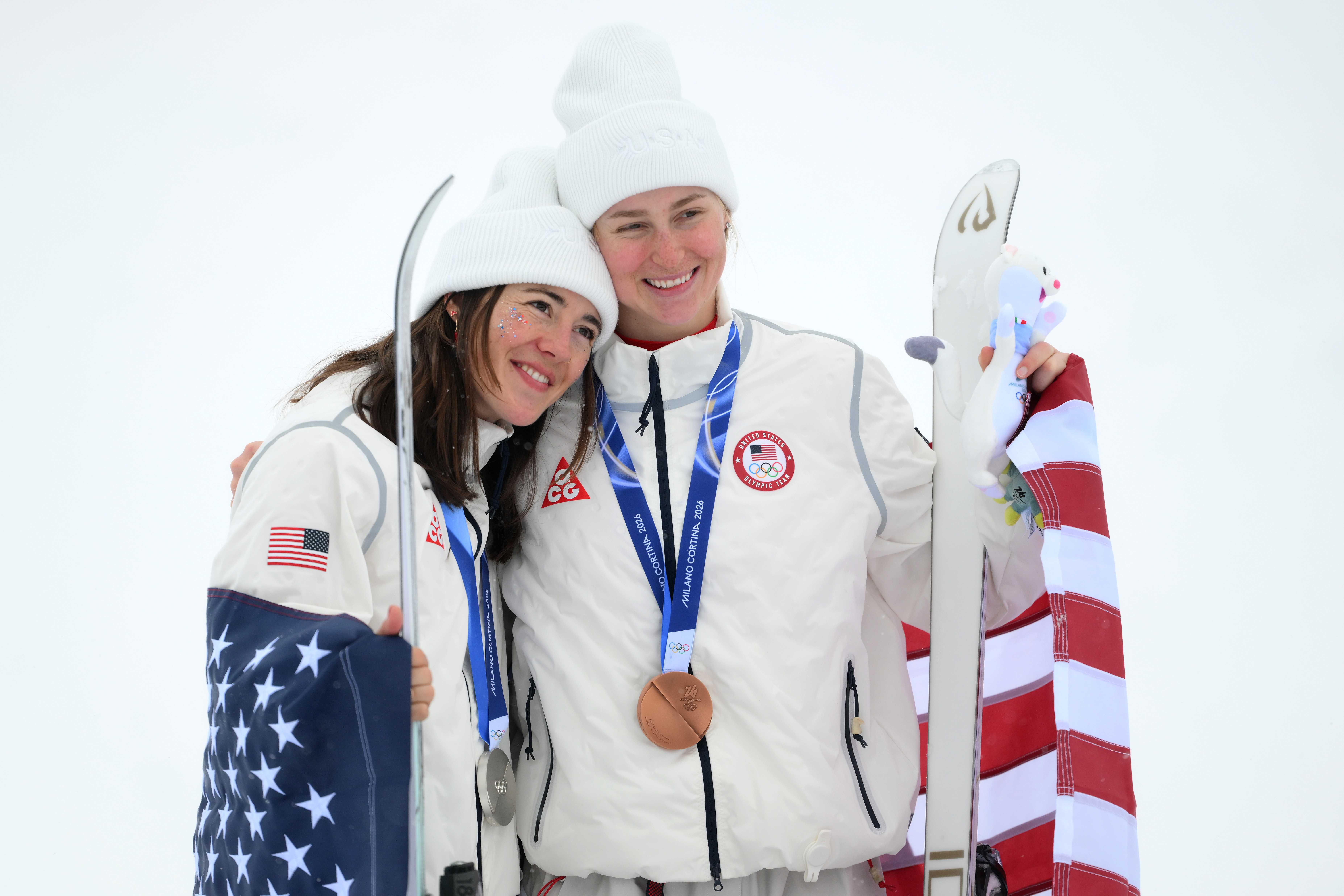 Jaelin Kauf, Elizabeth Lamley make Olympic podium in wild debut of dual moguls