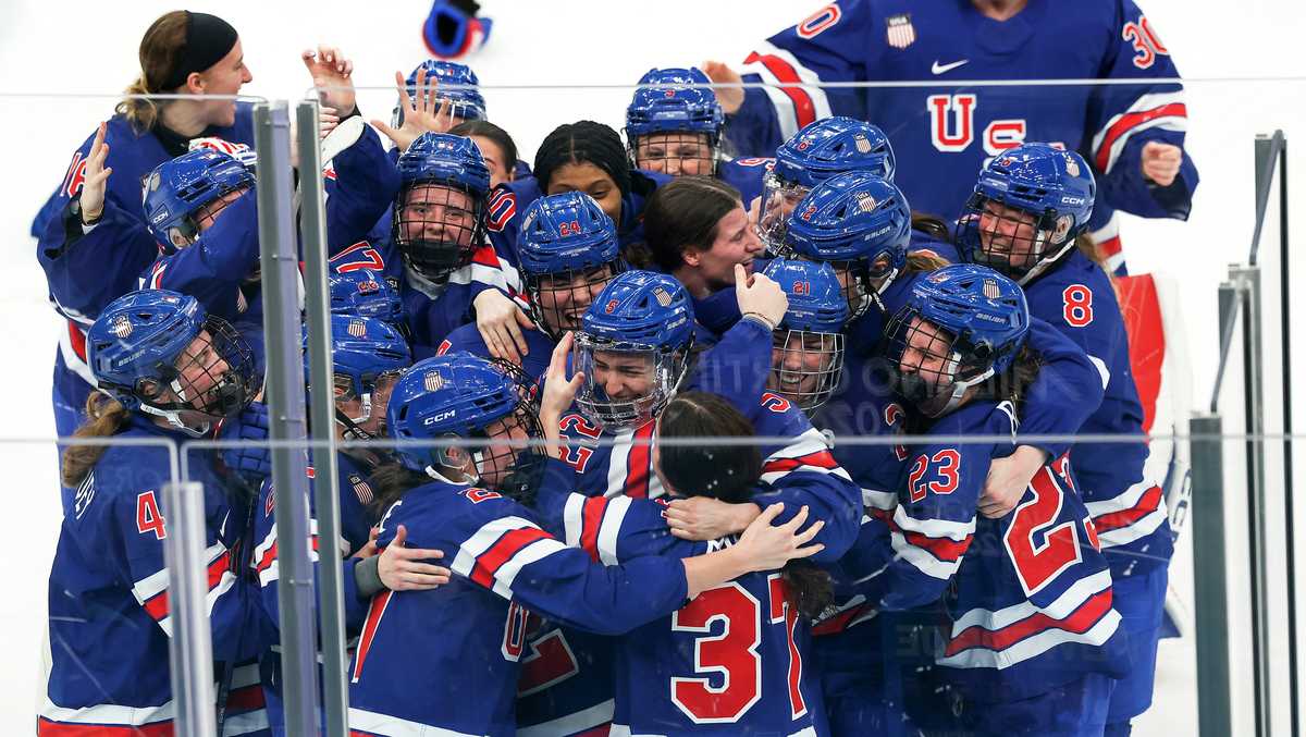 US wins its third Olympic gold medal in women's hockey, beating Canada in overtime