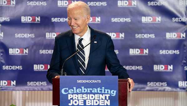 COLUMBIA, SOUTH CAROLINA - FEBRUARY 27: Former President Joe Biden speaks to a crowd during a fundraising event with the South Carolina Democratic Party at the Columbia Museum of Art on February 27, 2026 in Columbia, South Carolina. The event marked the sixth anniversary of Biden's presidential primary win in the early voting state of South Carolina. (Photo by Sean Rayford/Getty Images)