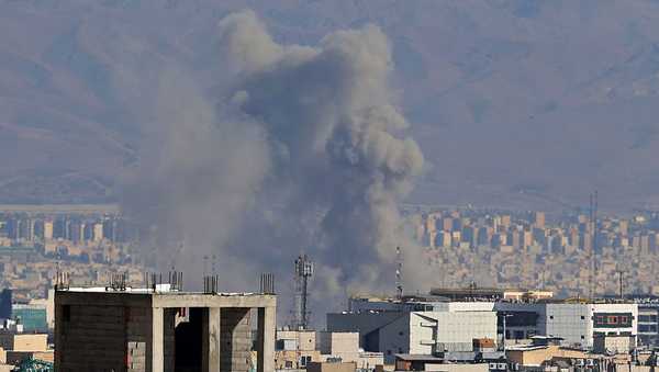 Smoke rises from the site of airstrikes in a central area of the Iranian capital Tehran on March 6, 2026.