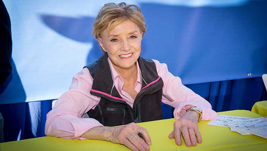 Peggy McCay, who portrayed Caroline Brady on "Days of our Lives," is pictured at a "Day of Days" fan event in 2014.