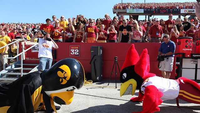 See Iowa, Iowa State football fans tailgating before Cy-Hawk game