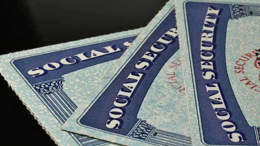 close up of us social security cards