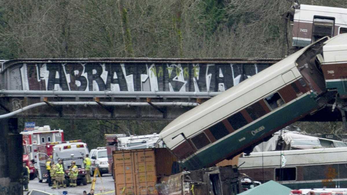Multiple train cars jumped tracks in deadly Amtrak derailment near Seattle