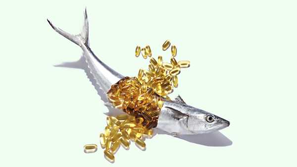 A fresh fish is cut open to reveal its main asset: Omega Fatty Acids.