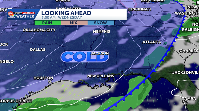 Cold front moving in tonight will give us a big cool down!