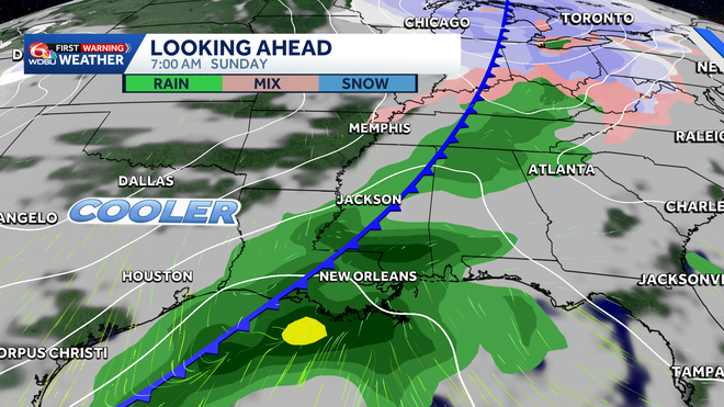 Cold front moving in tonight will give us a big cool down!