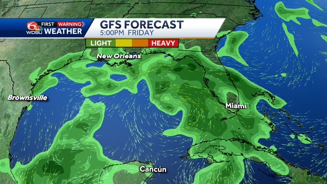 GFS forecast Friday 5 p.m