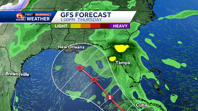 gfs forecast thursday 1 pm