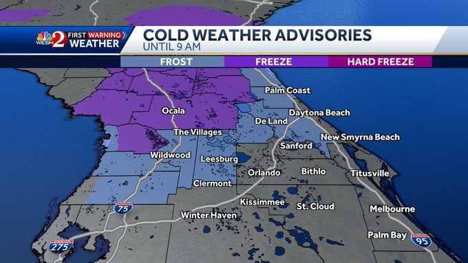 Coldest Air of the Season to Hit Orlando Area This Thursday