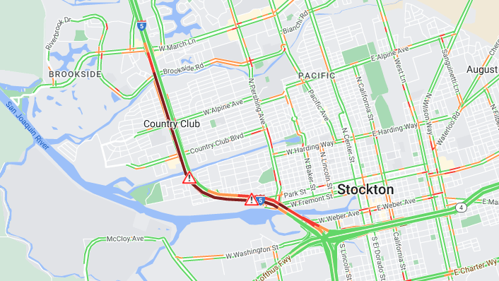 Stockton traffic incident briefly closes southbound lane on I-5 - Vimarsana News