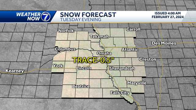 Omaha weather: Winter cold Tuesday, light snow possible evening commute - Vimarsana News