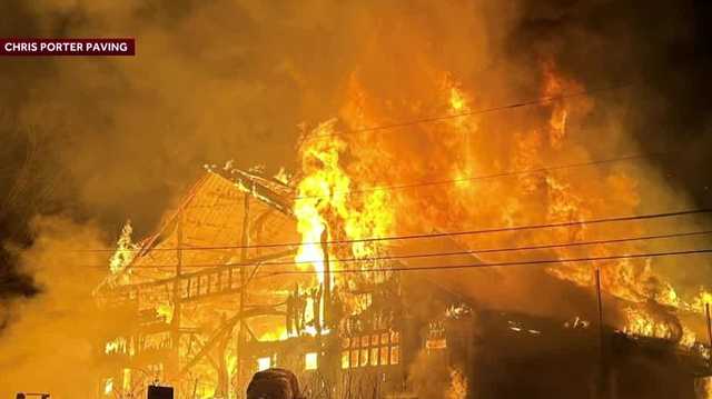 Gilford Fire Rescue, a dozen other crews battle barn fire - Vimarsana News
