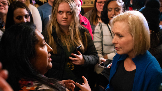 Sen. Kirsten Gillibrand campaigned in Iowa two weeks ago. She's coming to New Hampshire later this week.