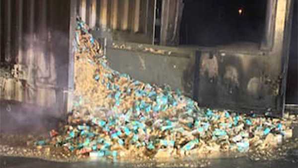 Semi carrying Girl Scout cookies catches fire in northern Kentucky - Vimarsana News