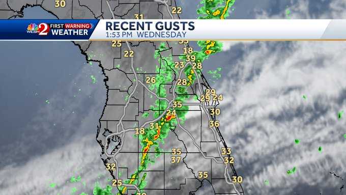 Strong storms move across Central Florida, Orlando Wednesday