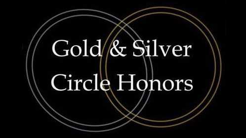 gold & silver circle honors logo