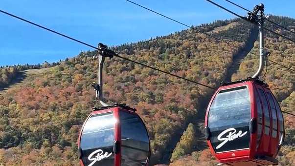 Did you know that you can take a fall foliage gondola ride through the mountains of Vermont?