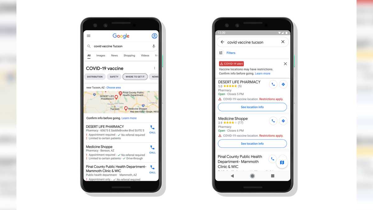 Google Maps will soon display COVID-19 vaccination sites
