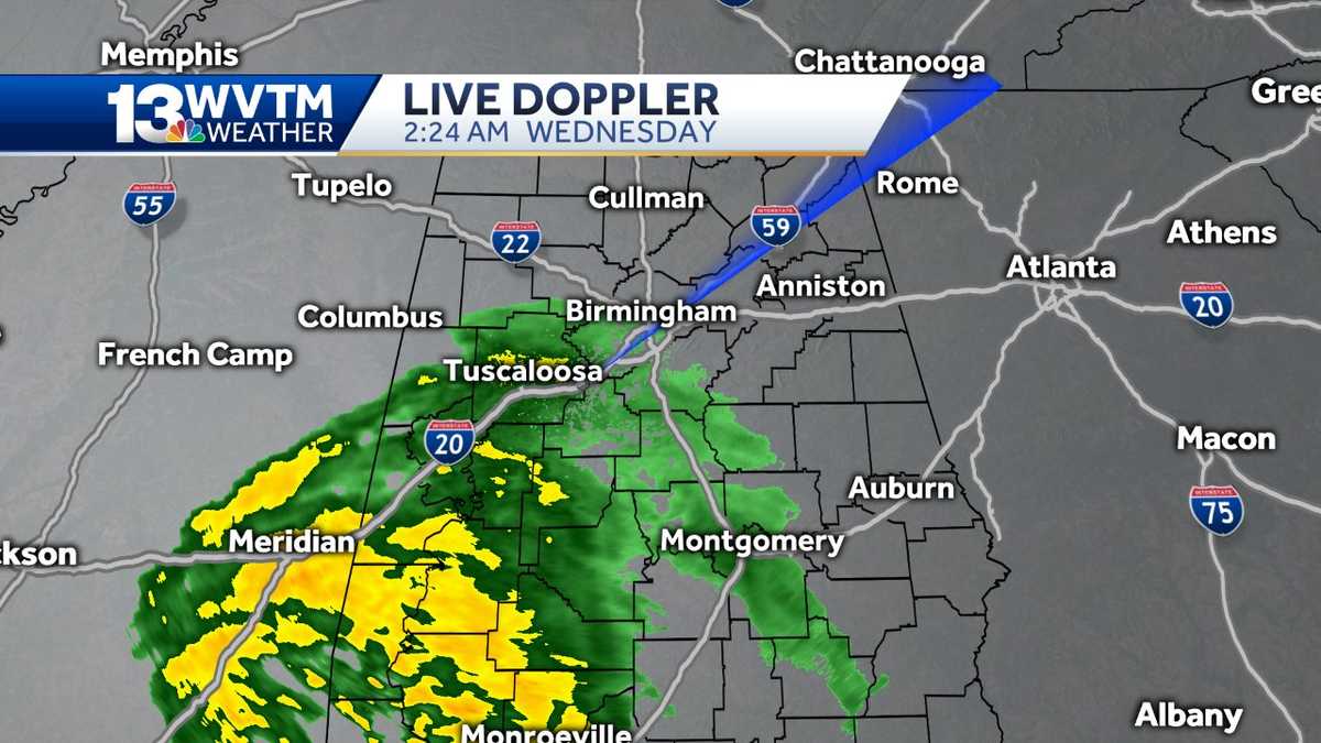 WVTM 13 Live Doppler Tropical Storm Gordon
