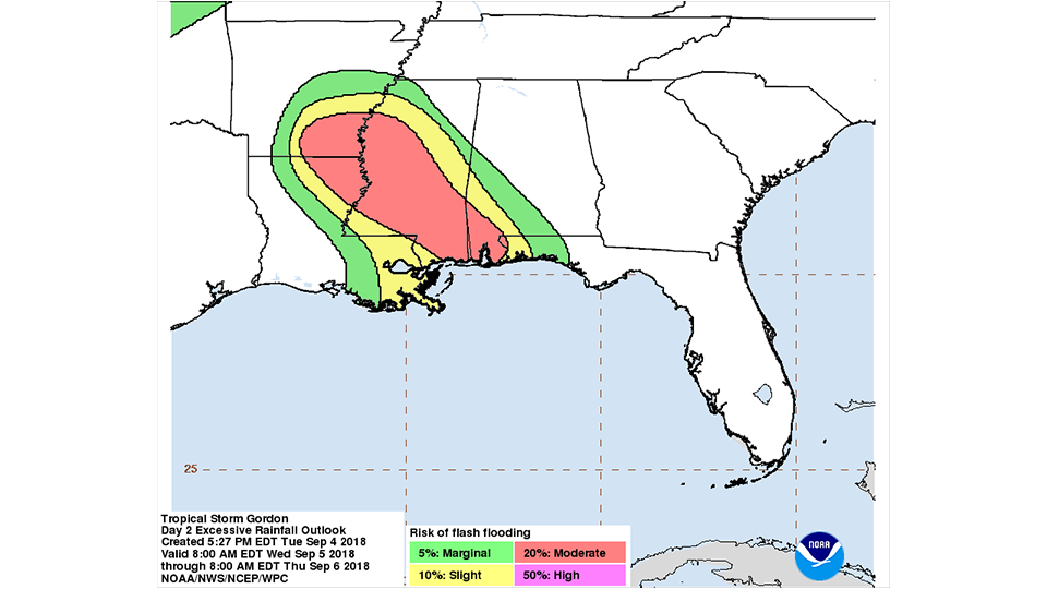 Tropical Storm Gordon graphics