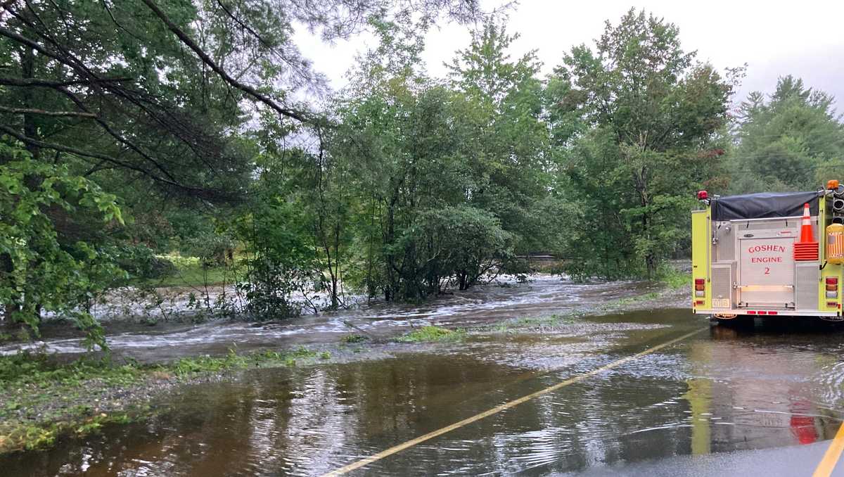 Flash flooding in parts of New Hampshire closes roads