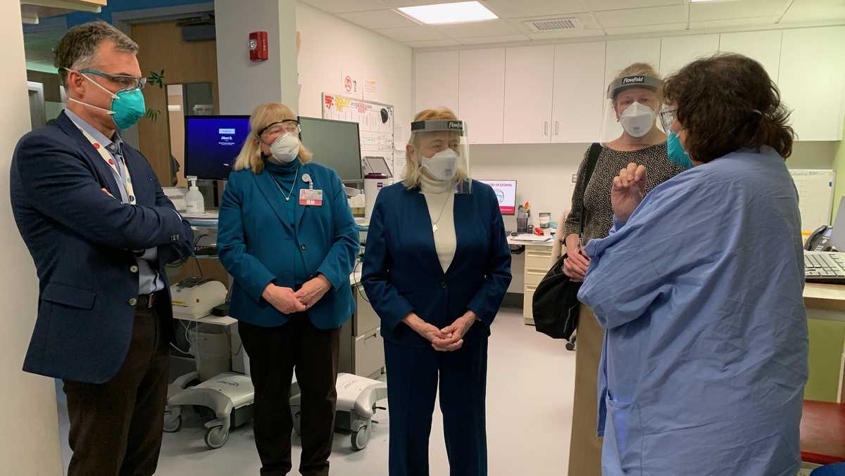 Mills thanks overall health treatment employees in tour of Maine Health-related Centre