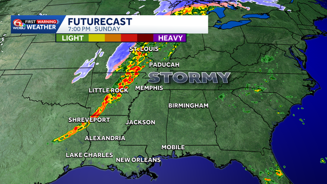 Next Storm Threat Arrives Sunday Night with gusty winds possible