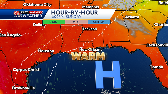 Sunny & warm Sunday and Monday. Cooler with rain chances late next week