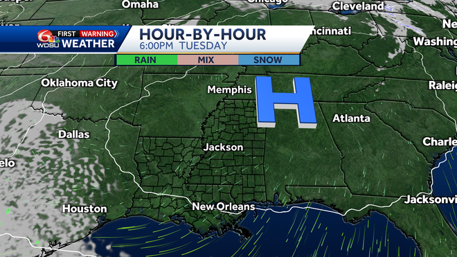 Sunny and mild Tuesday, then turning cloudy with rain possible