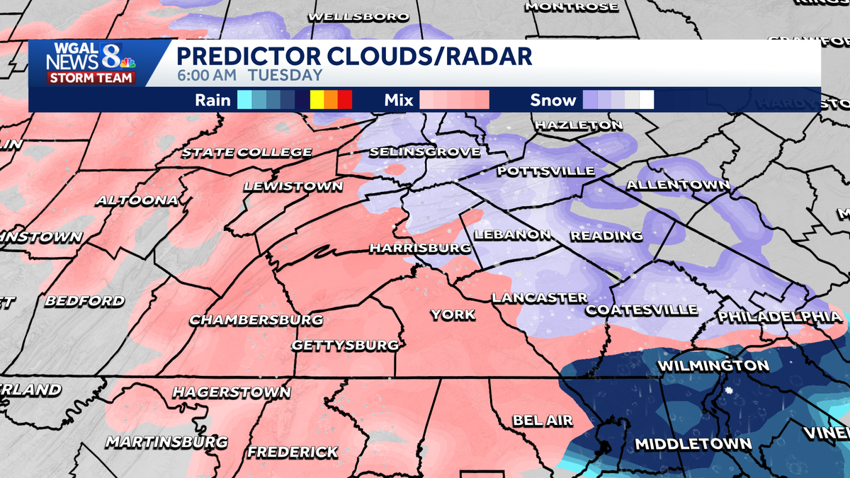 Freezing rain moves into south-central Pennsylvania, impacts morning commute
