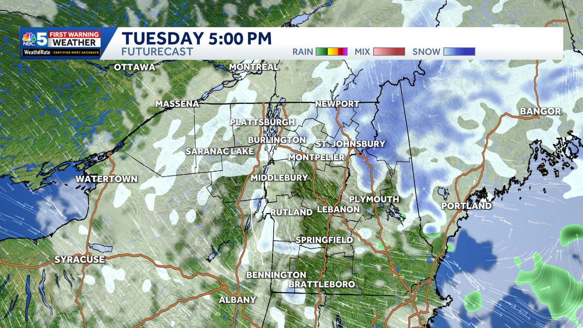 Minimal travel impact for evening commute as snow diminishes in Vermont, New York