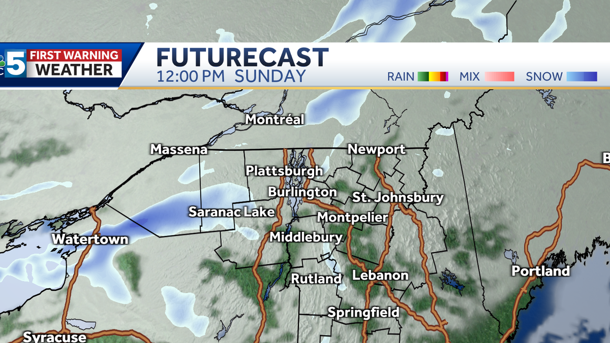 Much colder weekend as storm pulls away in Vermont, New York