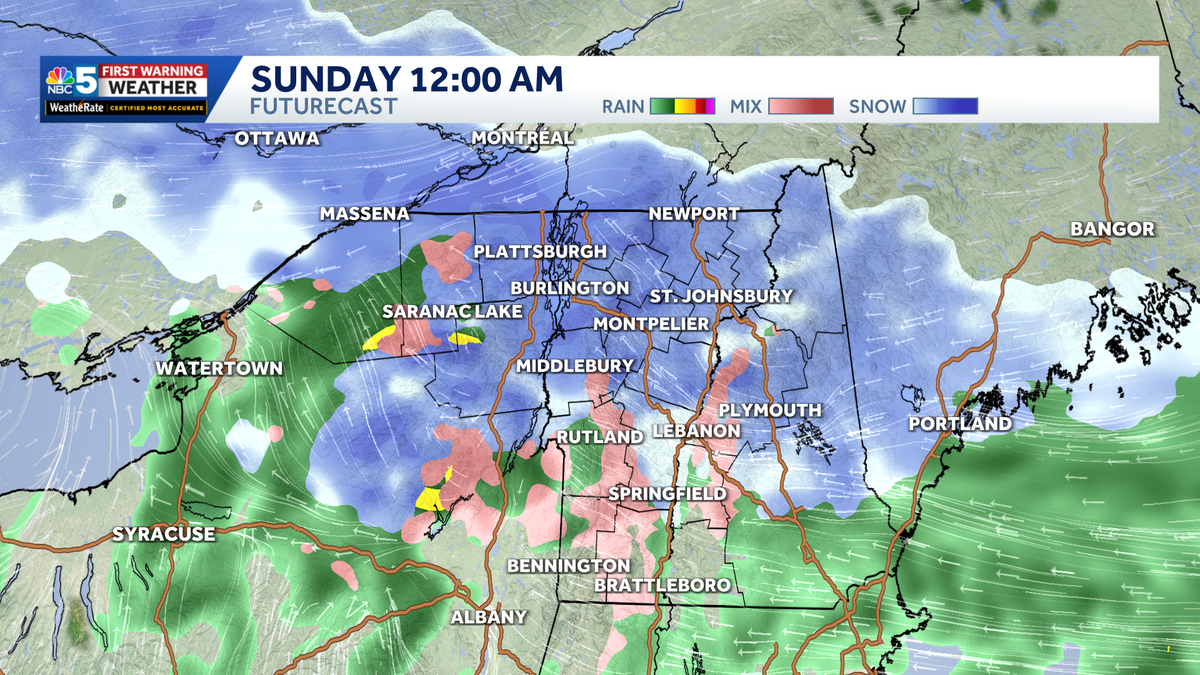 Storm brings widespread snow, icy mix to Vermont, New York this weekend
