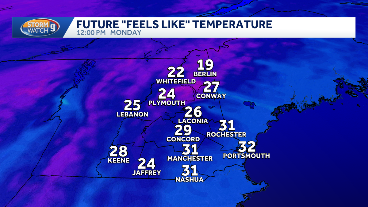 Wintry mix, rain exits New Hampshire; cold and windy weather pattern ahead