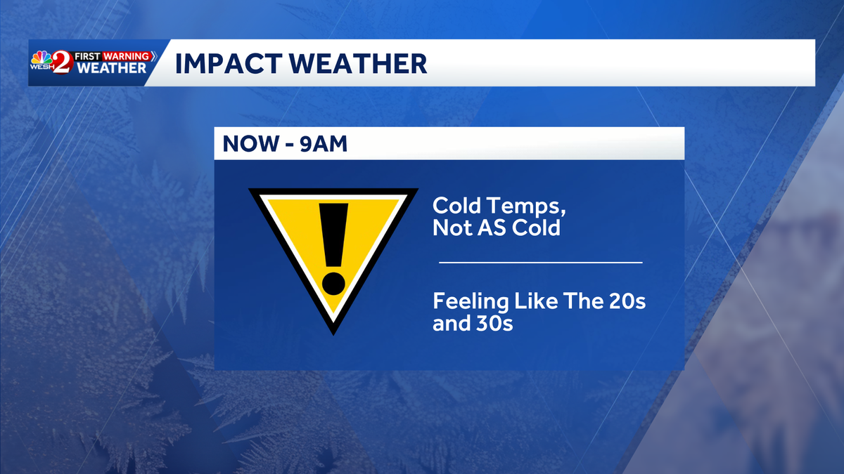 Central Florida wind chills drop to 20s, 30s this morning; warmer weather on the way