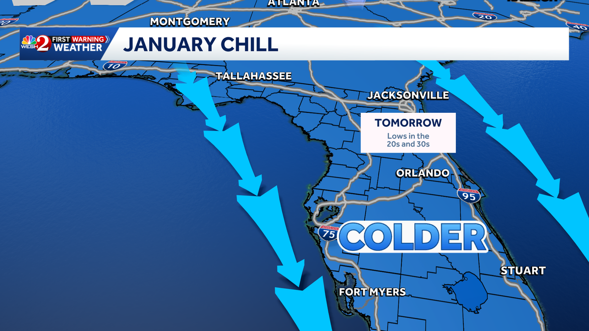 Central Florida to enter prolonged cold spell this week; Freeze warnings issued