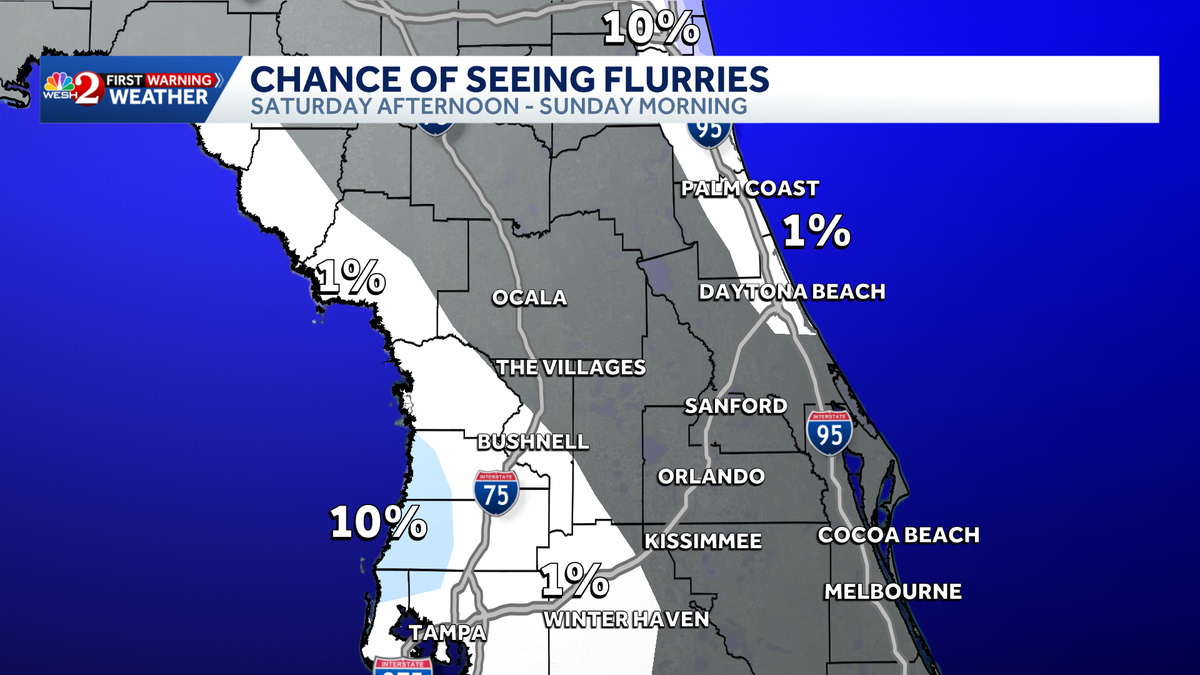 Arctic blast heads toward Central Florida | Timeline of freezing temps