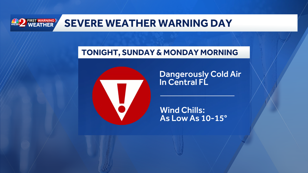 Snow flurries, strong winds and extreme cold in Central Florida | Live updates