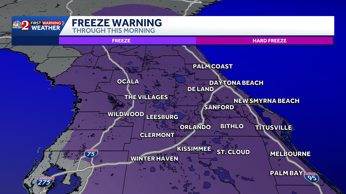Dangerous cold Tuesday morning in Central Florida